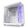 NZXT H6 Flow RGB, Dual-Chamber Mid-Tower ATX Case, tempered glass panoramic view, ATX support, 3x F120 RGB Core 120mm fan, white (CC-H61FW-R1)