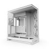 NZXT H9 Flow, Dual-Chamber Mid-Tower ATX Case, tempered glass panoramic view, ATX support, 3x F140Q Fan 140mm front fan / 1x F120Q 120mm rear fan, white (CM-H92FW-01)